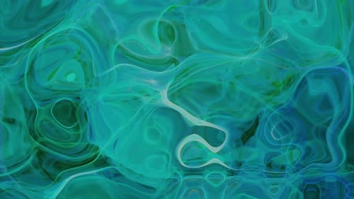 Abstract Fluid Blue Green Flowing Background Animation