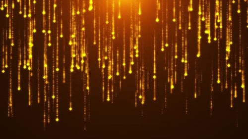 Golden Particle Rain Background Looped