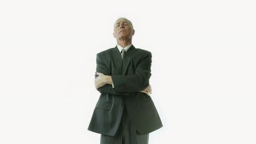 Senior caucasian man isolated on a white background