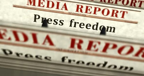 Presse à imprimer pour journaux sur la liberté de la presse