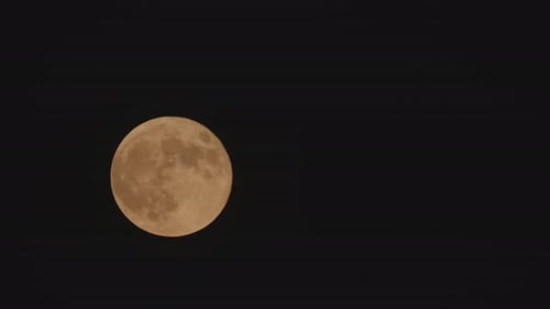 Detailed View of a Bright Full Moon in Space