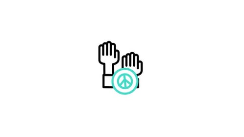 Animiertes Protestsymbol