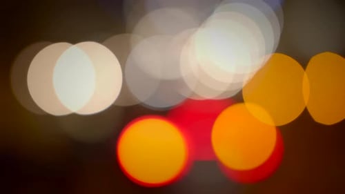 Abstract Blurred Glowing Illuminated Bright Shiny Traffic Car Lights Backdrop