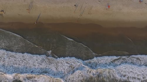 Top View Aerial Image From Drone of an Stunning Beautiful Sea Landscape Beach with Turquoise Water