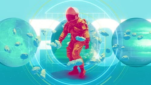 Futuristic Astronaut Walking in Space Animation