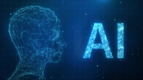 AI. Artificial Intelligence. Artificial Intelligence and Machine Learning Concept.