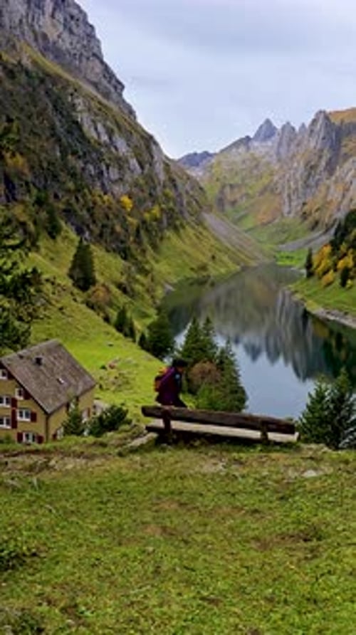 Exploring the Serene Alps By a Tranquil Lakeside Cabin During Autumn Falensee Switzerland