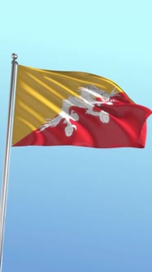 Drapeau du Bhoutan vertical