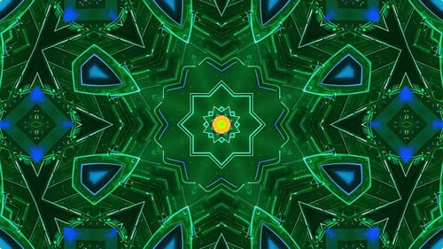 4k Futuristic Kaleidoscope Geometric Vj Loop Motion
