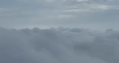 Aerial View of Overcast Gray Cloudscape
