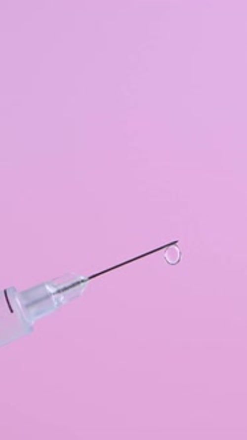 Medical Syringe Filled with Vaccine Solution