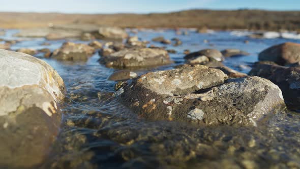End of summer river running through rocks, Nature Stock Footage ft ...