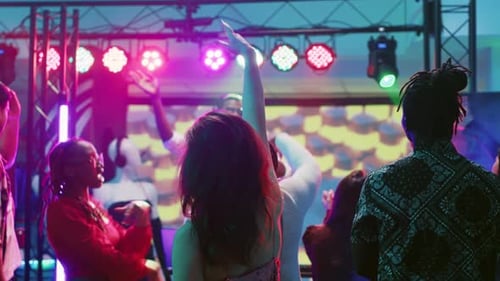 Diverse People Partying at Nightclub