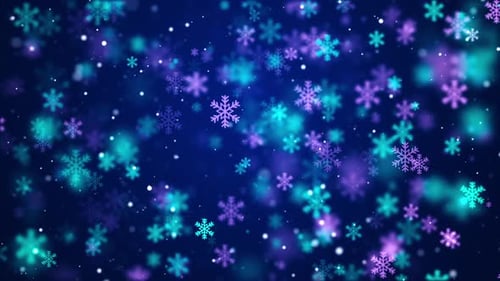 Snowflake Flying From Left V6