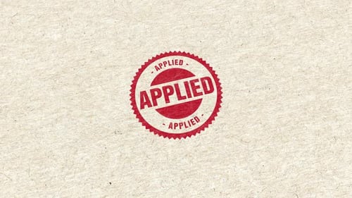 Red Applied Seal Stamp Animation for Official Documents