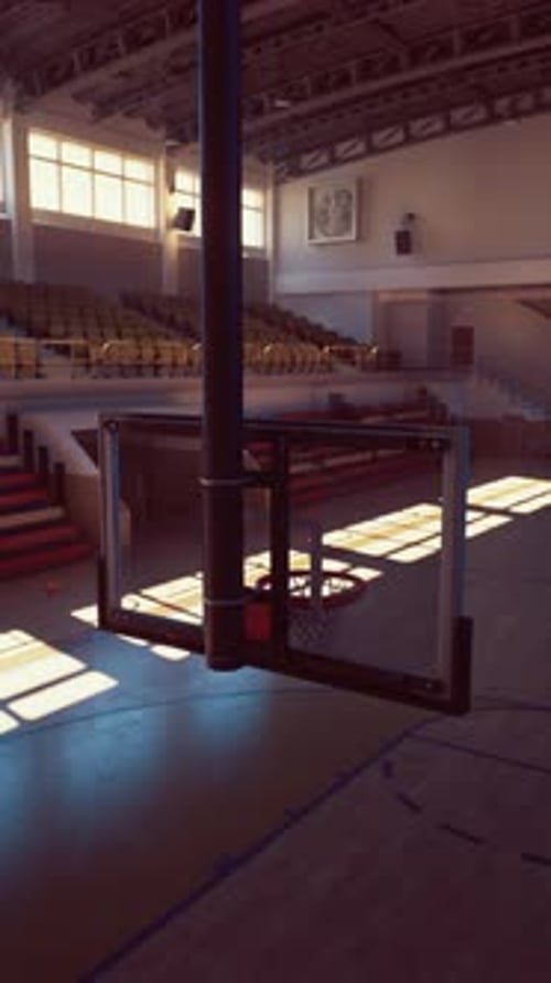 Basketball Court With Hoop