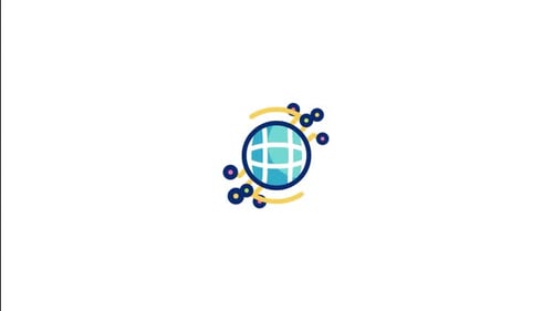 Animated Global Network Connection Icon