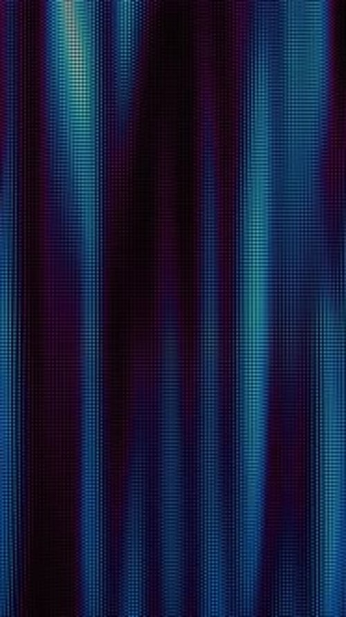 Ondas en bucle de puntos coloridos, datos digitales, salpicadura de puntos, matriz de puntos, interfaz de usuario futurista y suave