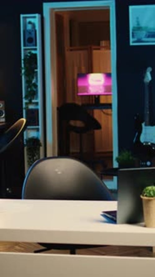 Vertical Video Empty Studio with Streaming Tech