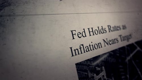 Fed Holds Rates As Inflation Nears Target Newspaper Style Headline Titles