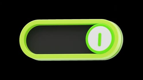Animated 3D Toggle Switch with Power On Off States