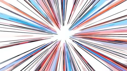 Abstract Comic Style Speed Lines Animation Background