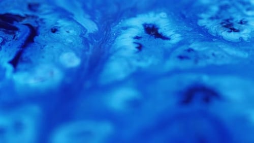Paint Splash Fluid Spill Blue Liquid Mix Wave Flow