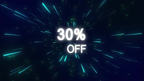 Glowing Futuristic Radial Discount Text Reveal