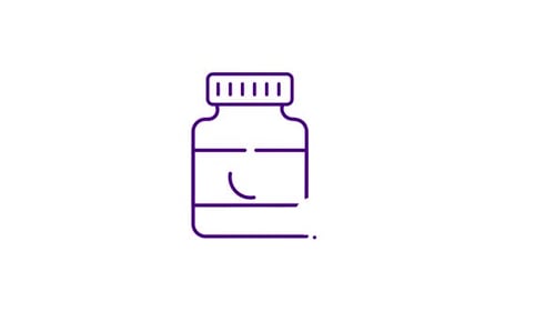 Minimalist Line Art Animation of Sleep Medication Bottle