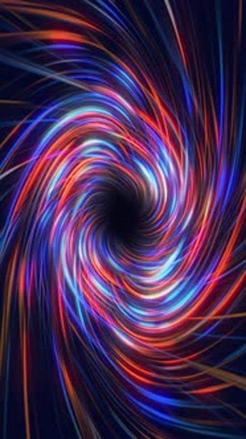 Abstract Swirling Light Trails Vortex Background