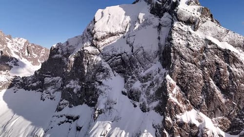 Glarus Swiss Alps Fronalpstock Schwyzer alpine mountain winter snow covered Switzerland