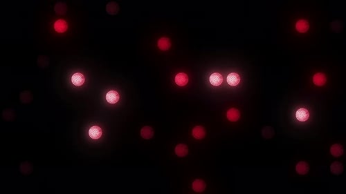 Red Round LED Wall Lights VJ Loops 4k