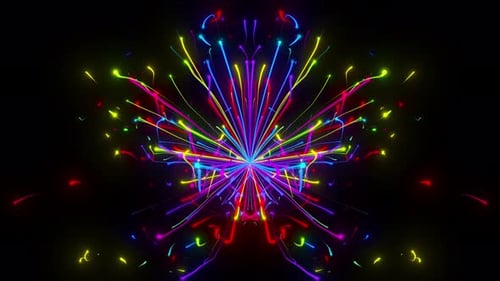 Abstrakte bunte Lichtstreifen, explodierende Hintergrundschleife