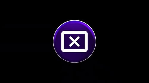 Sleek 3D X Mark Icon Spinning Animation