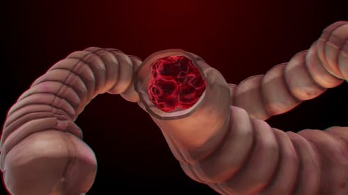 3D Medical Animation of Colon Cancerous Growth