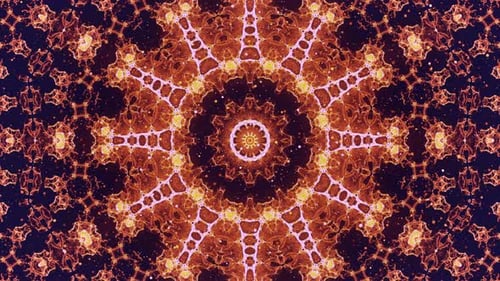 Motif kaléidoscope orange vif