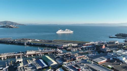 Cruise Ship at San Francisco in California United States.