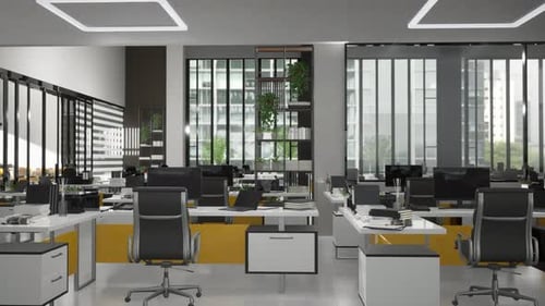 Interior Empty Modern Loft Office Open Space Modern Office