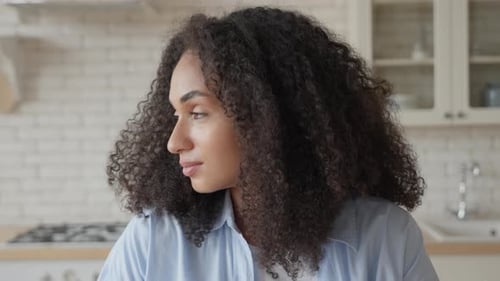 Close Confident African American Woman Female Girl