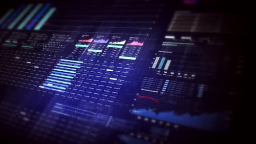 Dynamic Digital Dashboard with Futuristic Data Visualizations