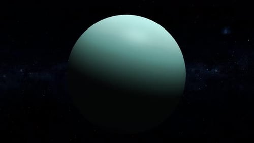 3D-Uranus-Planet rotiert auf einem Weltraumstern