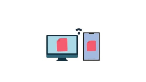 Flat Design Animation of Devices Connecting with WiFi Signal