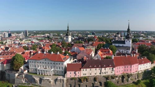 Scenic Aerial Shots Of Tallinn’s Historic Cityscape, Estonia