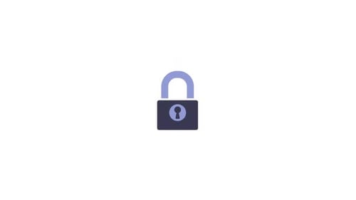 Lock Unlock Personal Account symbol icon animation video