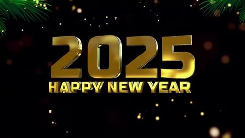 Golden 2025 Happy New Year Celebration Title Reveal