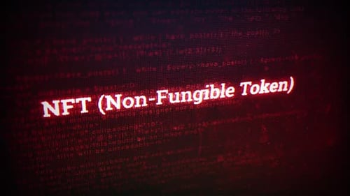 Nft (Non Fungible Token) On Digital Screen Message On Computer Screens V01