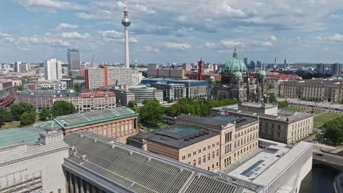 Aerial view of mitte district in Berlin , Germany