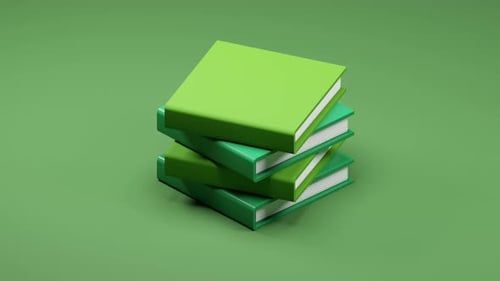 3D Soft Color Books 4K Background