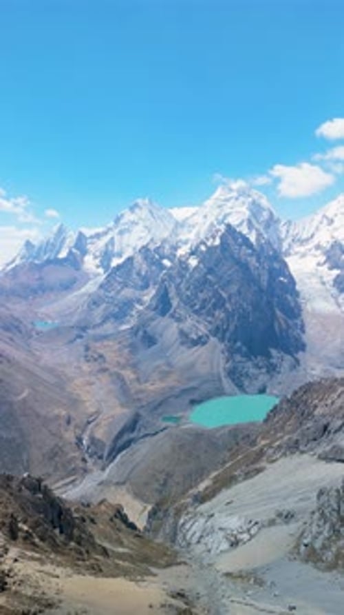 Aerial of Snow-Capped Mountains from Cerro San Antonio, Vertical Slider Right