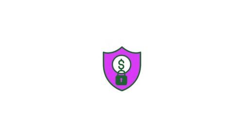 Modern Financial Security Shield Icon Animation
